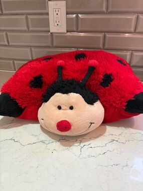 Pillow Pet Ladybug Red Black Soft Stuffed Plush 12" rare 2010